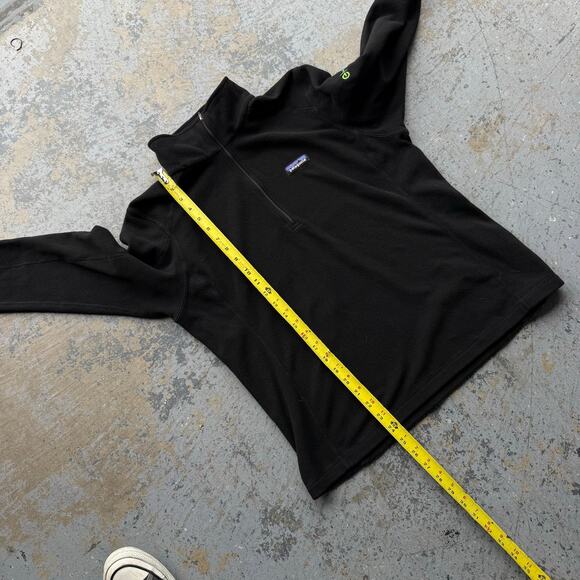 Patagonia Black Micro D Fleece 1/4 Zip Sz L - Picture 6 of 7